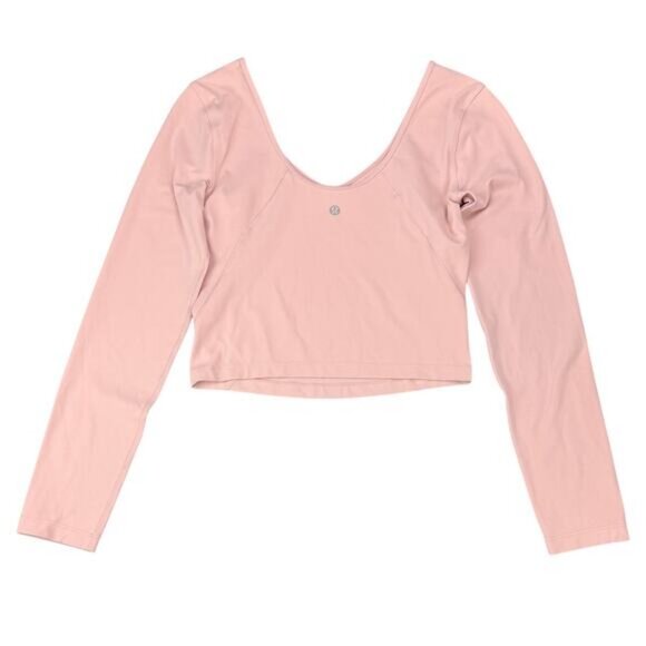 LULULEMON Align Long Sleeve Shirt Size 4 Dew Pink - Picture 6 of 7